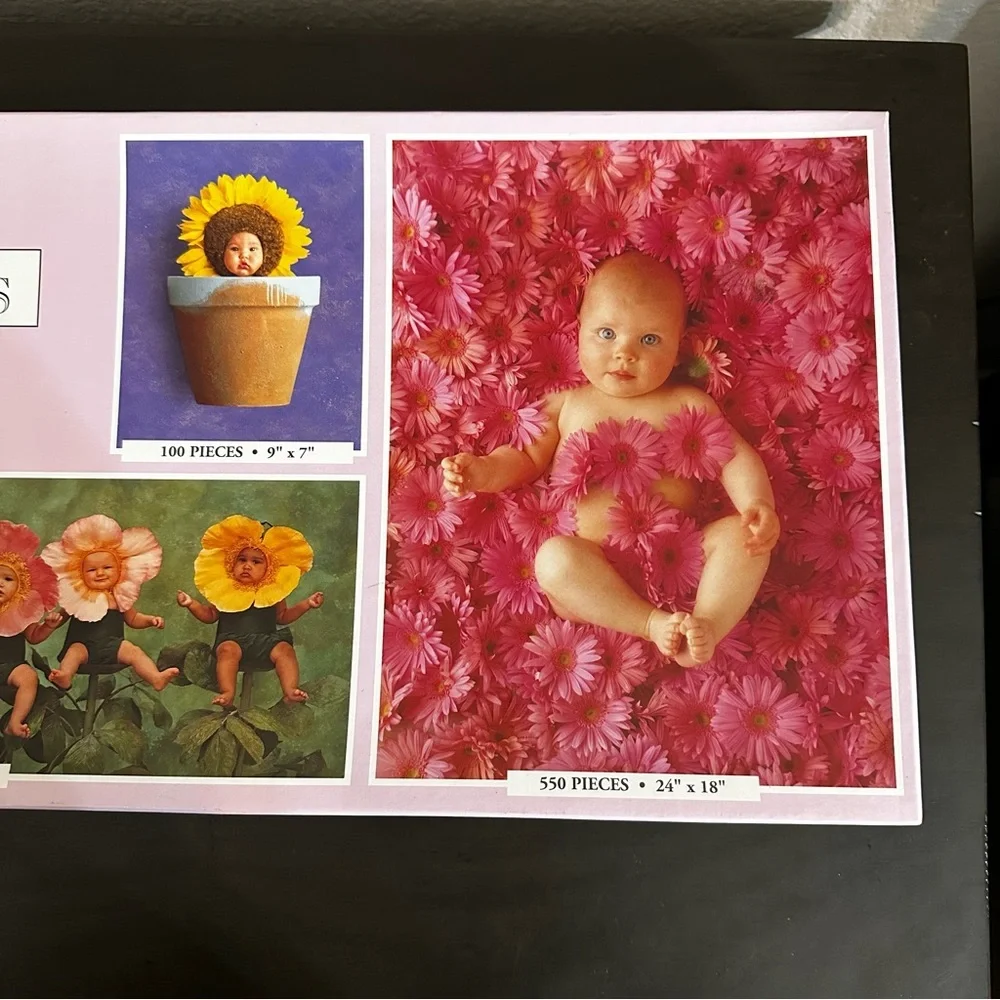 Anne Geddes Deluxe Puzzle Set Sealed Three Full Sized Puzzles New In Box 2001